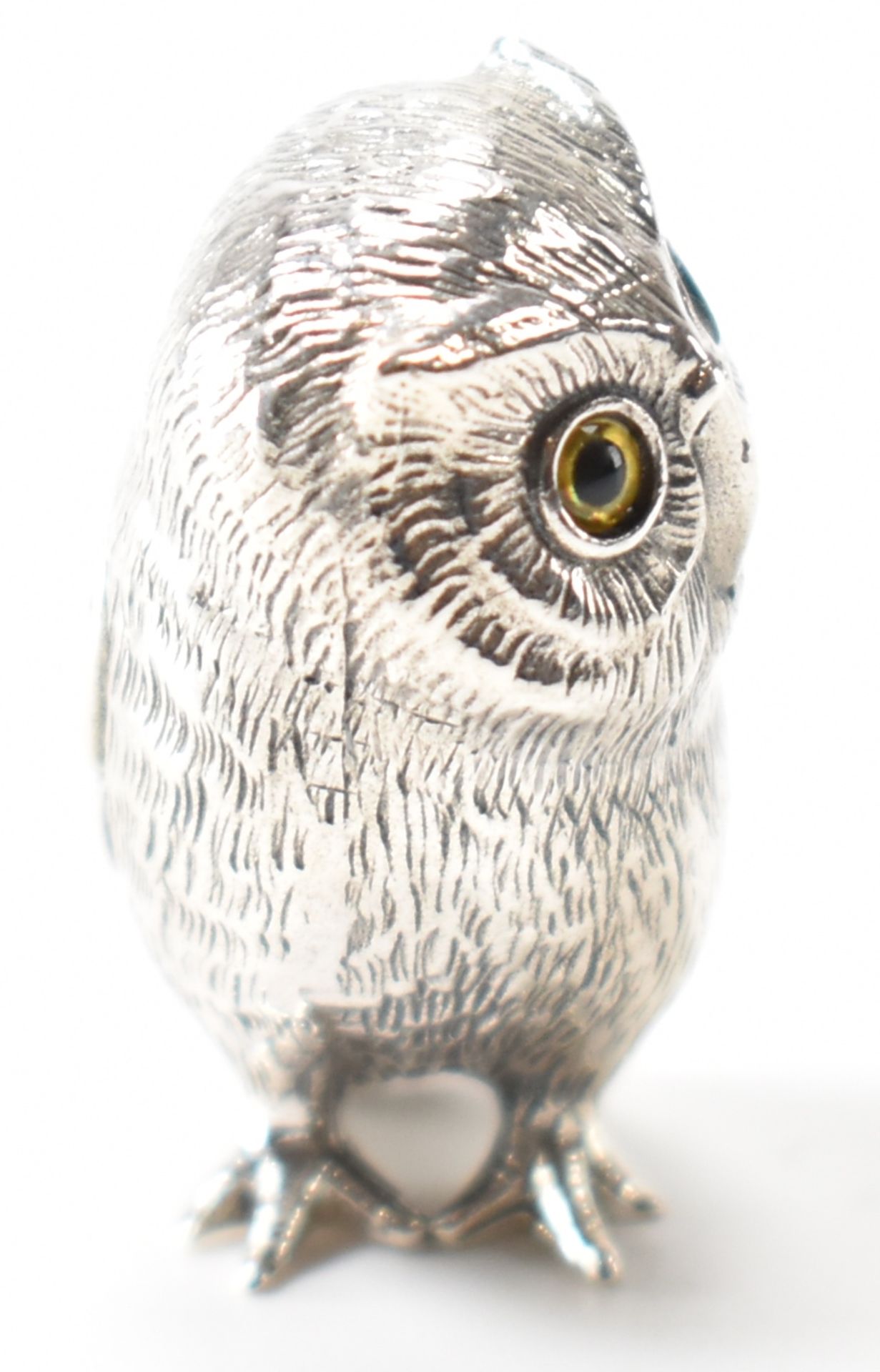 925 STERLING SILVER & VELVET OWL PIN CUSHION - Image 4 of 5