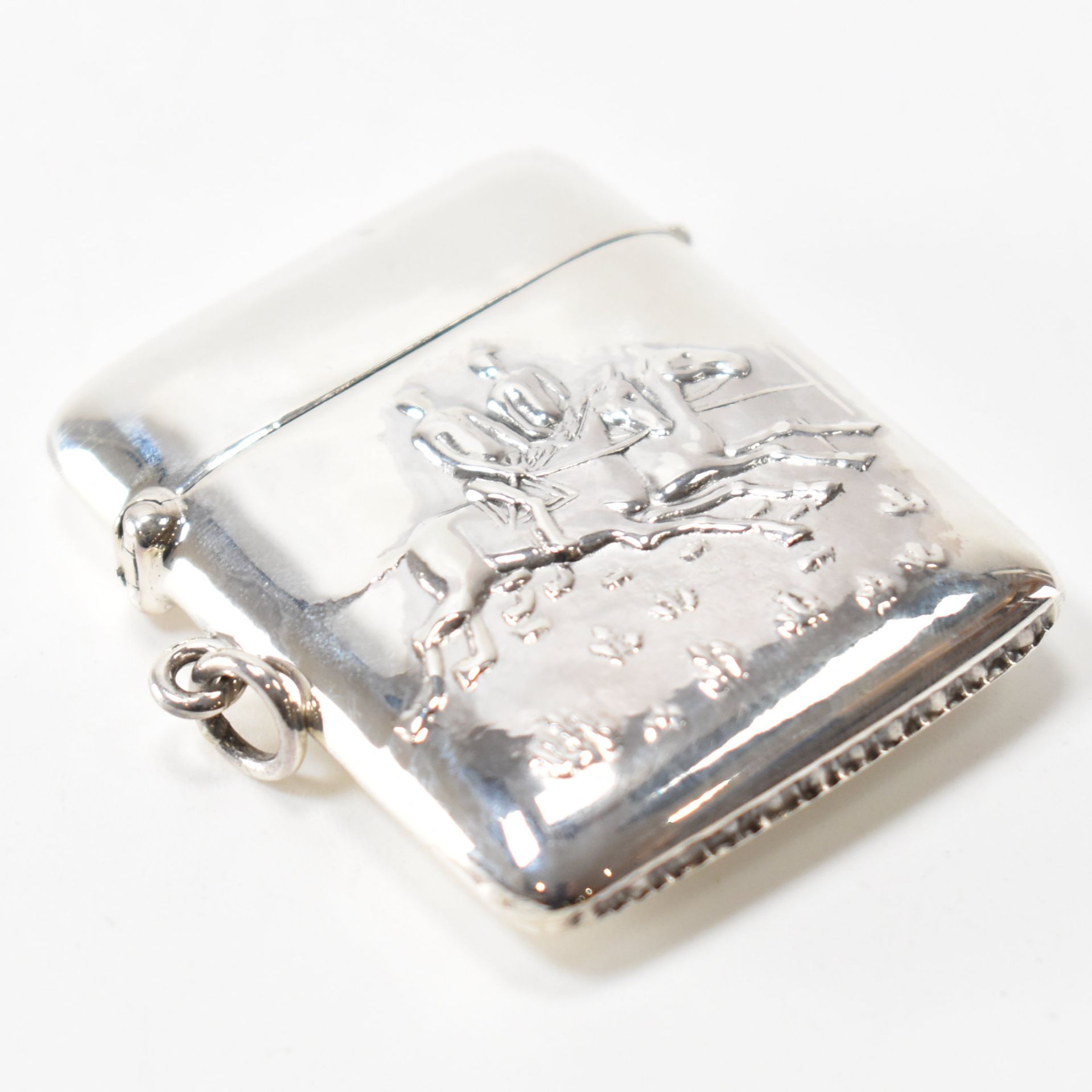 STERLING SILVER EMBOSSED VESTA CASE