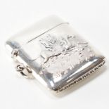 STERLING SILVER EMBOSSED VESTA CASE