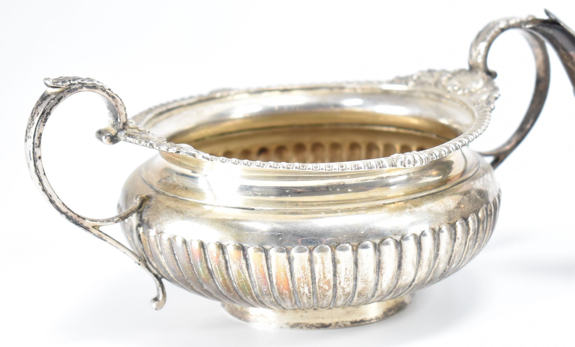 VICTORIAN ANTIQUE SILVER HALLMARKED TEA SET - Image 2 of 5