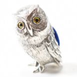 925 STERLING SILVER & VELVET OWL PIN CUSHION