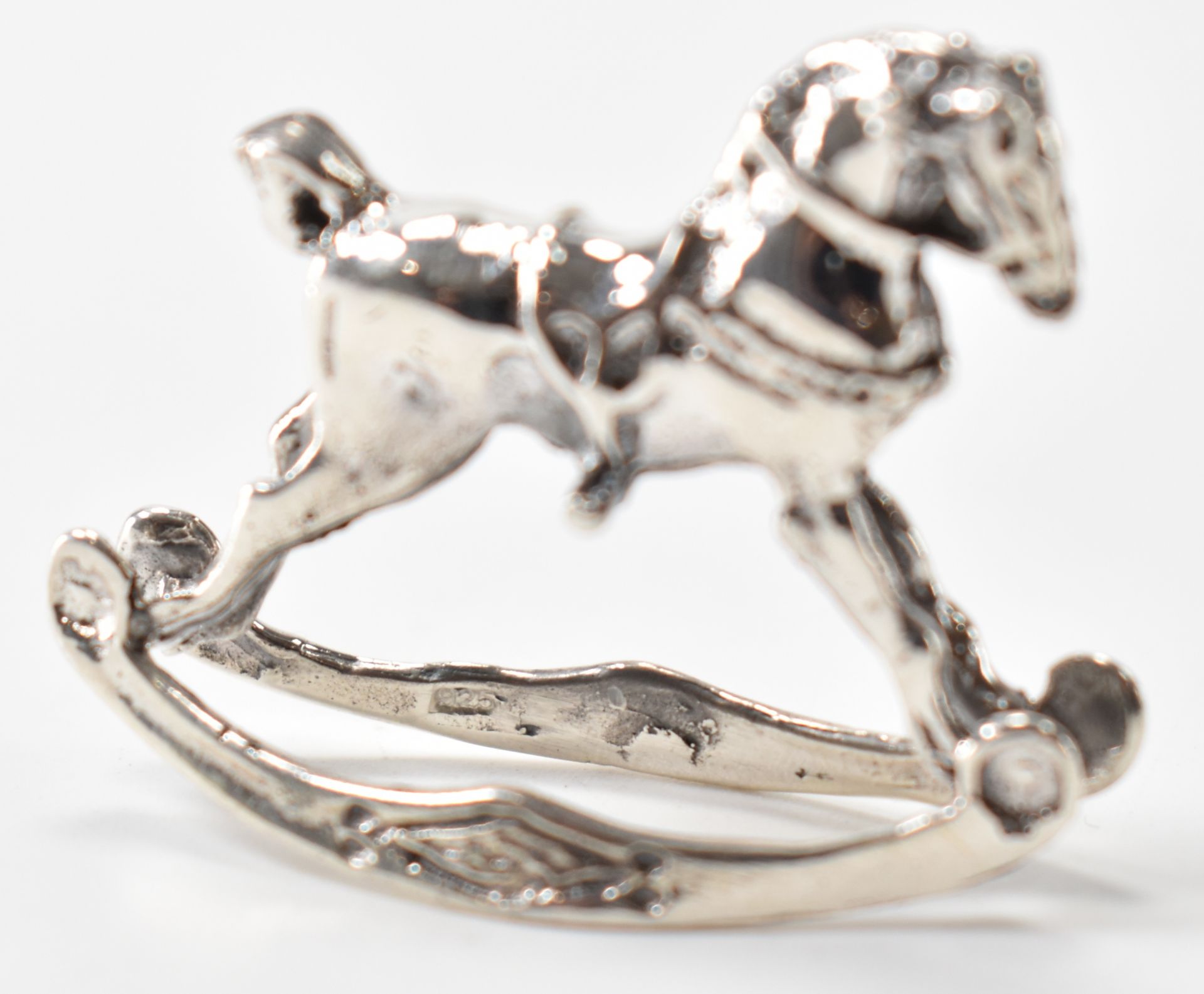 925 SILVER ROCKING HORSE FIGURE - Image 5 of 5