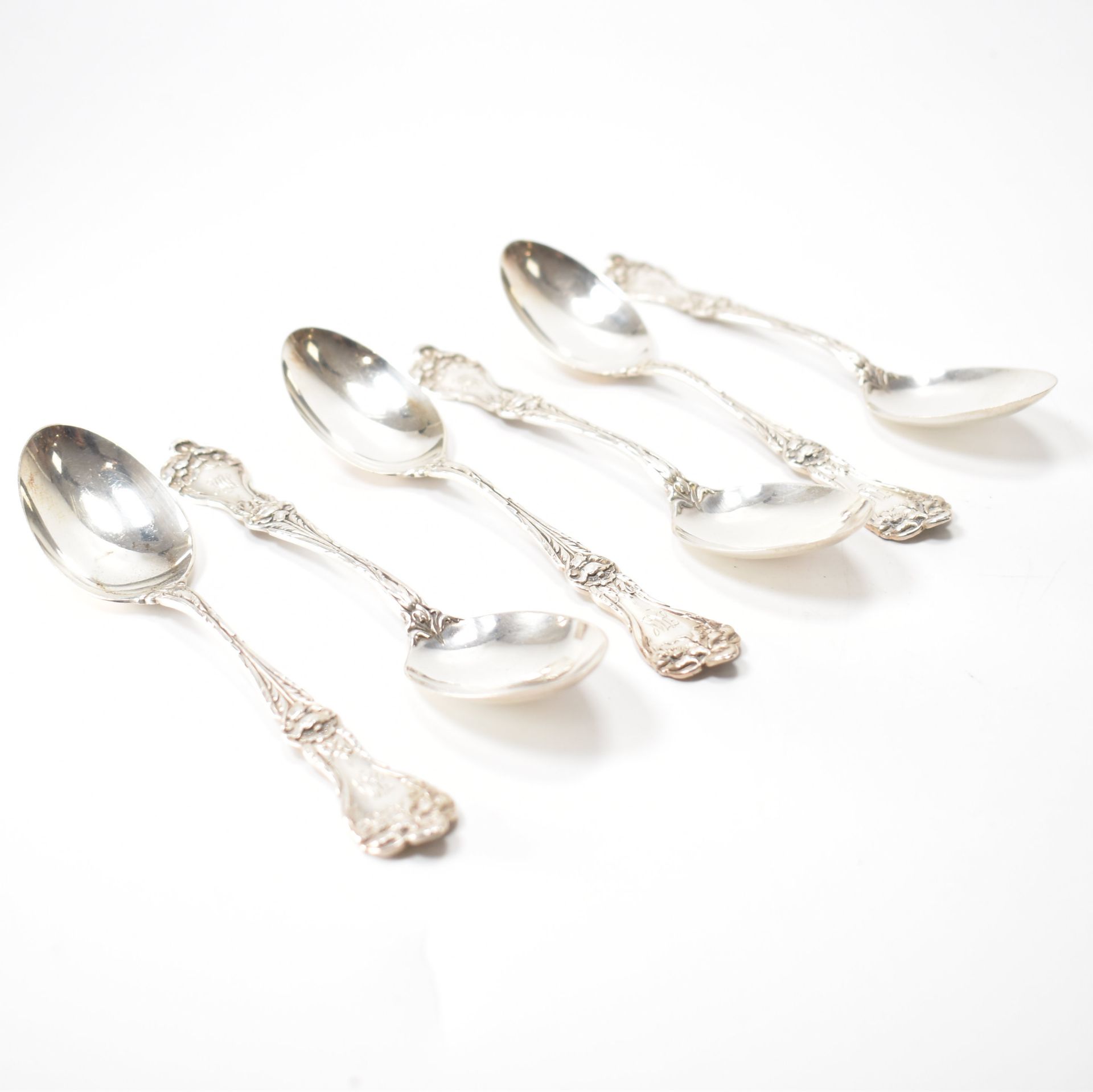 SIX VINTAGE STERLING SILVER TEASPOONS