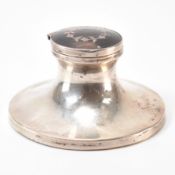 ANTIQUE SILVER HALLMARKED & TORTOISE SHELL INKWELL