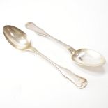 PAIR OF ANTIQUE AUSTRO HUNGARIAN SILVER SERVING SPOONS