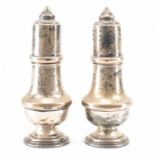 PAIR OF BROADWAY & CO SILVER CRUETS