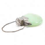 ANTIQUE JADE & SILVER SCENT BOTTLE