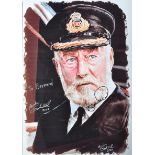 COLLECTION OF BERNARD HILL - FAN ARTWORK - TITANIC AUTOGRAPHED