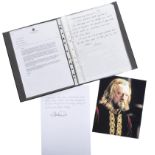 COLLECTION OF BERNARD HILL - LOTR - SCRIPT PAGES, NOTES & ITEMS