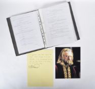 COLLECTION OF BERNARD HILL - LOTR - THE TWO TOWERS (2002) SCRIPT