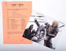 COLLECTION OF BERNARD HILL - LOTR - ORIGINAL REVISION SCRIPT PAGES