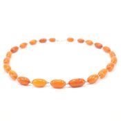 VINTAGE AMBER BEADED NECKLACE