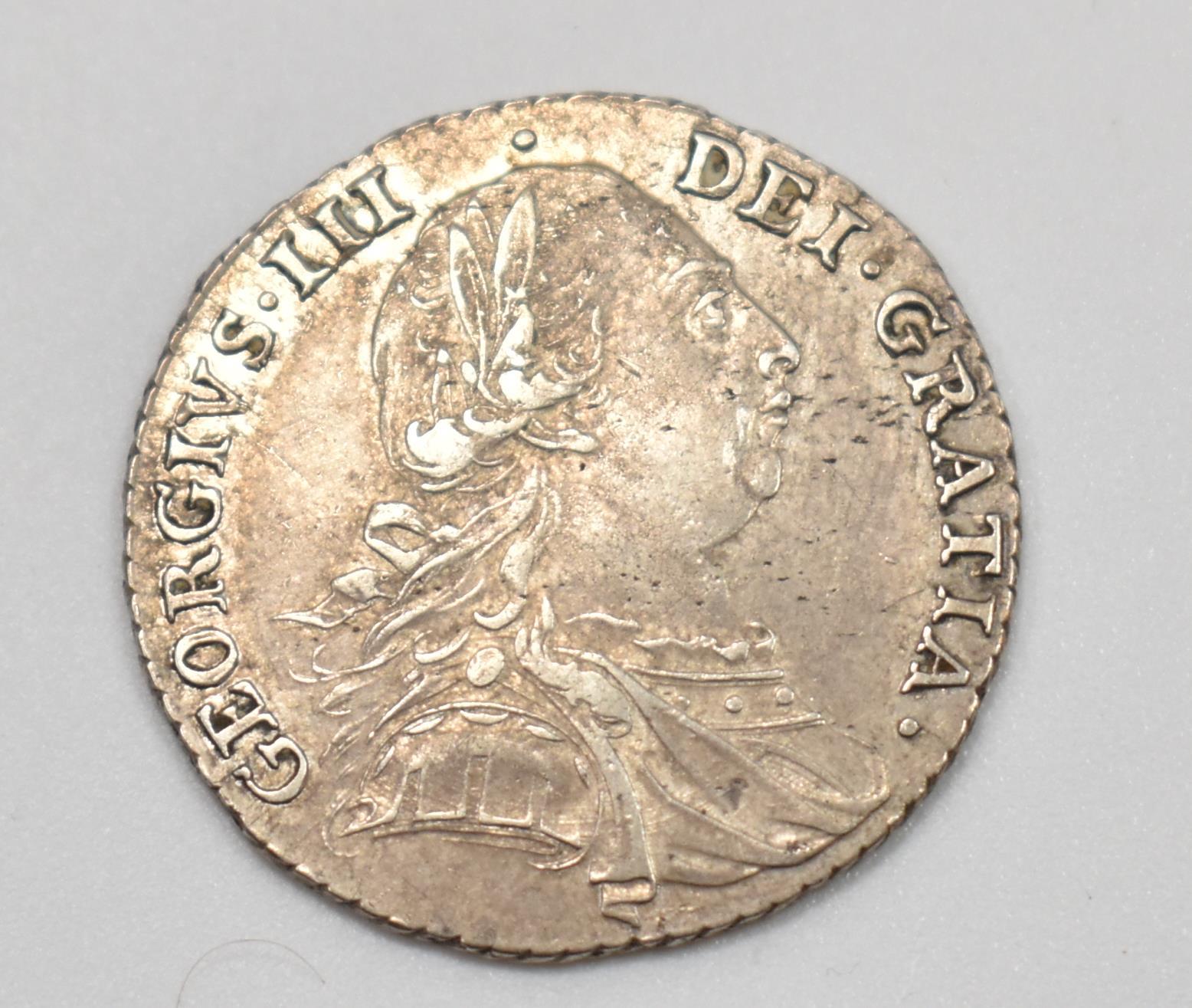 KING GEORGE III .925 SILVER SHILLING - 1787