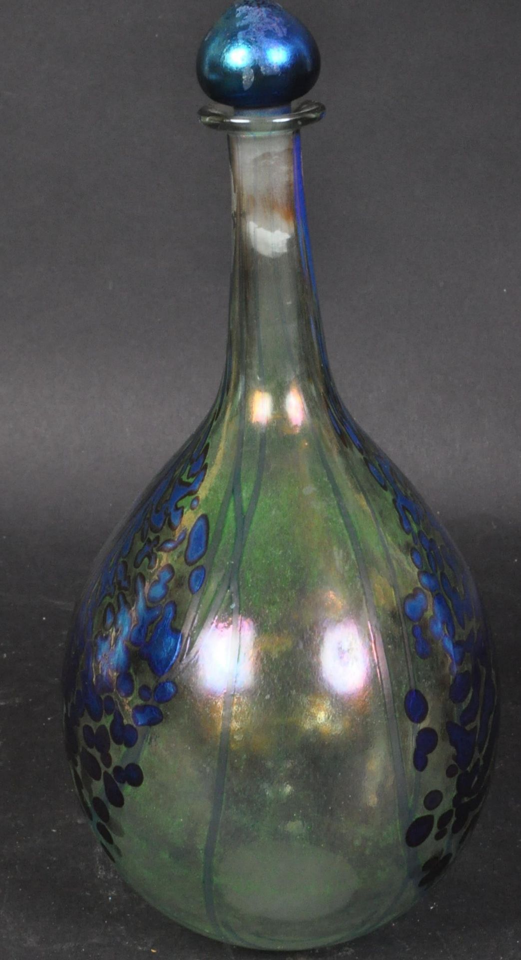 SIDDY LANGLEY - STUDIO ART GLASS STOPPERED VASE / BOTTLE - Image 4 of 5