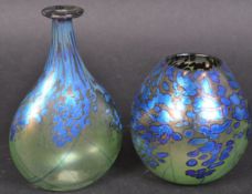 SIDDY LANGLEY - STUDIO ART GLASS - VASE AND SCENT BOTTLE