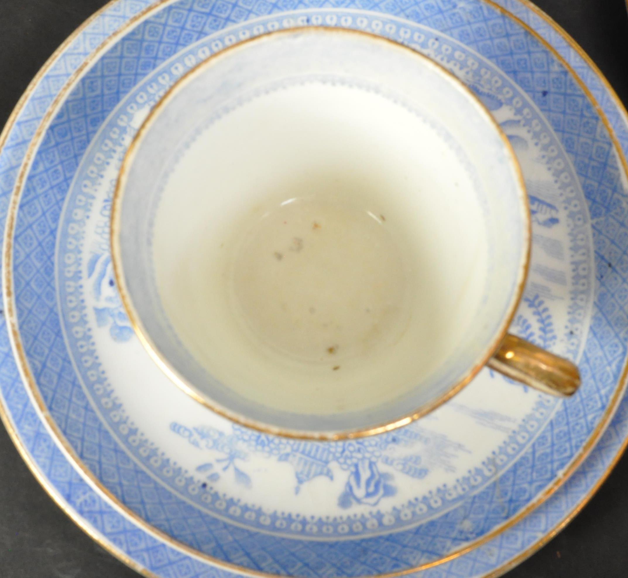 EARLY 20TH CENTURY BONE CHINA WILLOW TEA SERVICE - Image 2 of 7