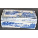 20TH CENTURY ORIENTAL CERAMIC CHINOISERIE LIDDED BOX