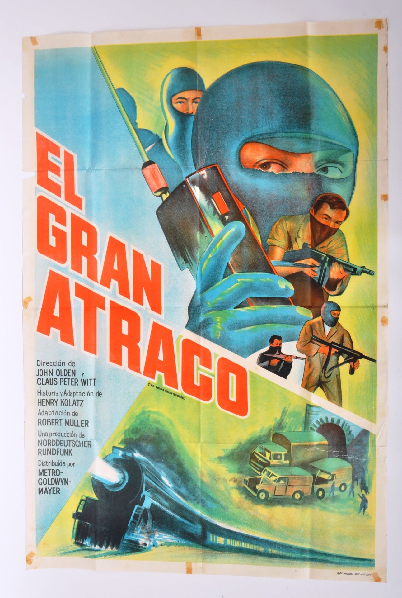 A VINTAGE CINEMA FILM POSTER “THE GREAT TRAIN ROBBERY” - Image 2 of 5