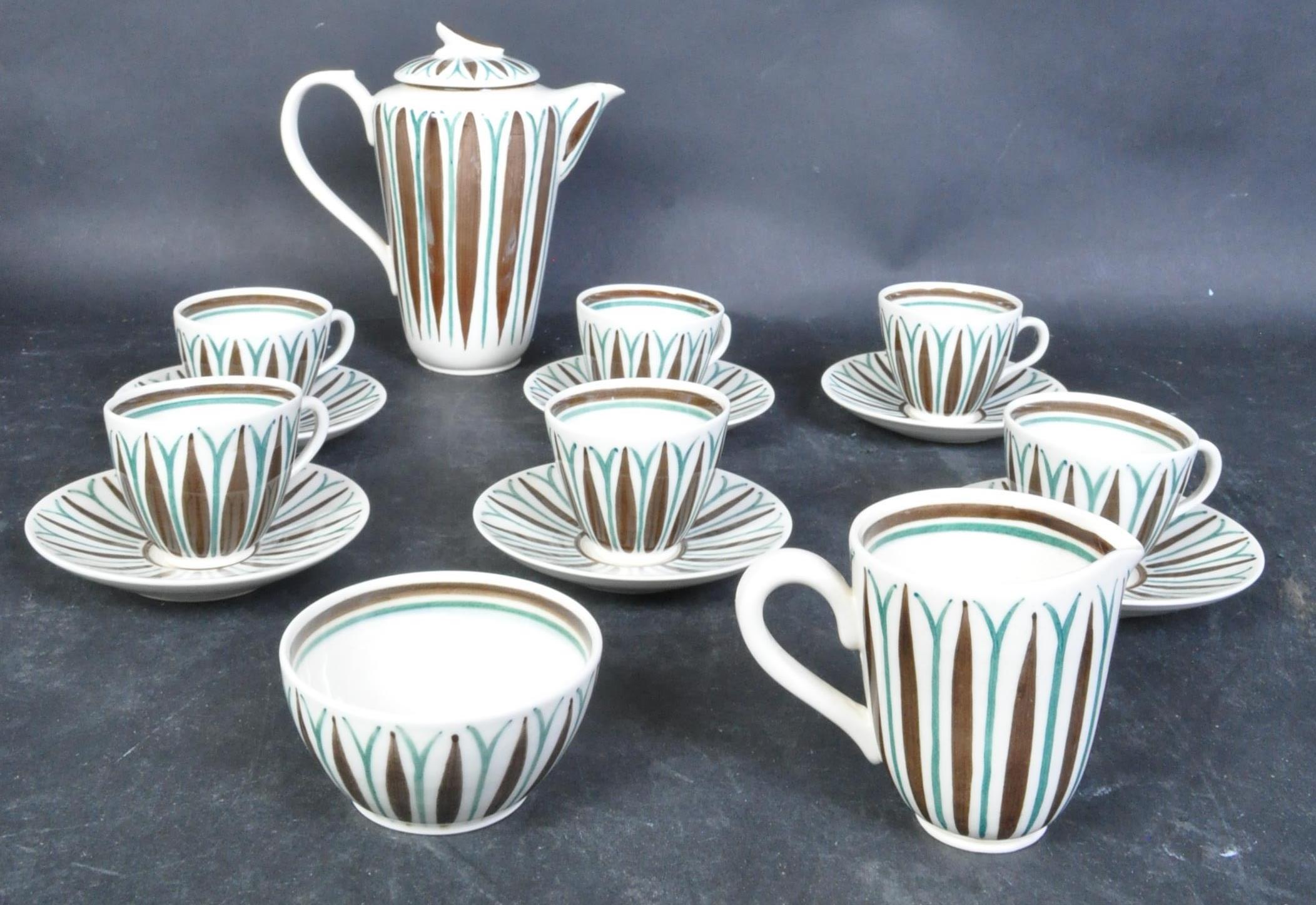 SET OF SIC VINTAGE CIRCA 1980S JERSEY POTTERY COFFEE SET