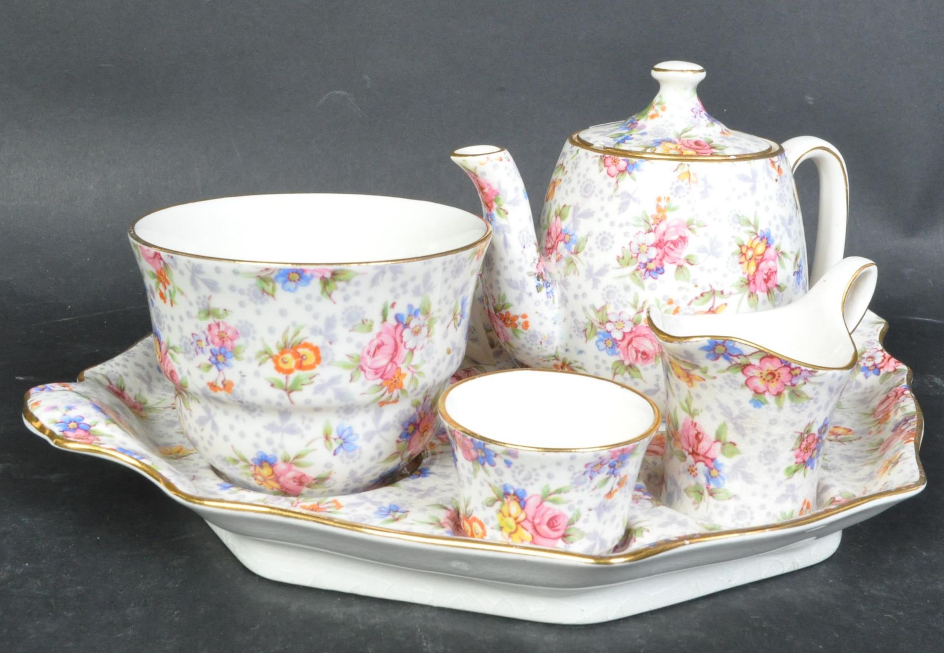 VINTAGE 1940S ROYAL WINTON ELEANOR BACHELORS TEA SERVICE - Image 3 of 5