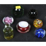 VINTAGE MID 20TH CENTURY STUDIO ART GLASS PAPERWEIGHTS