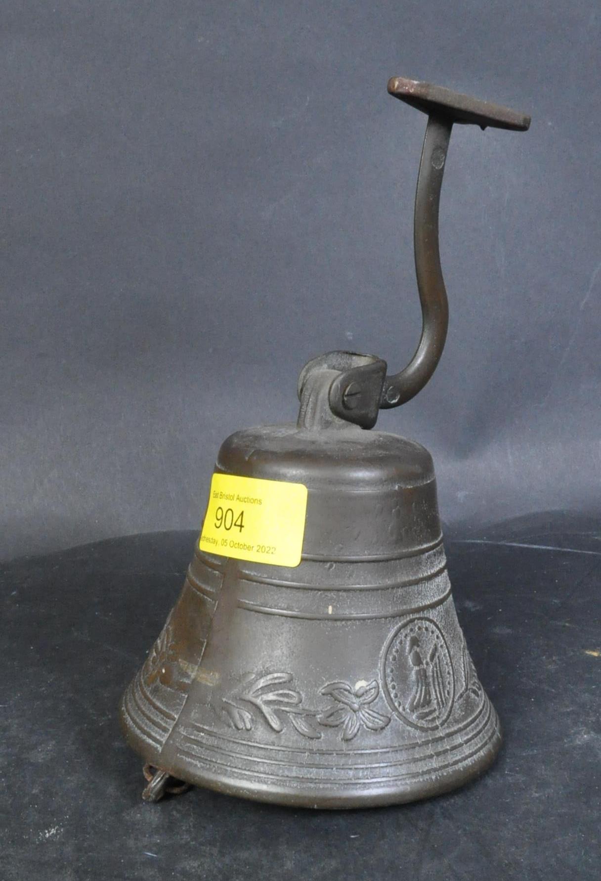 19TH CENTURY BRONZE NUNS PRAYER BELL