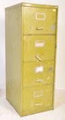 RETRO MID CENTURY OLIVE GREEN METAL FILING CABINET