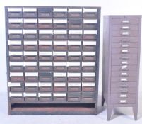 TWO INDUSTRIAL MULTI DRAWER FILING CABINETS