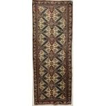 AN EARLY 20TH CENTURY PERSIAN ISLAMIC HERIZ RUNNER FLOOR RUG