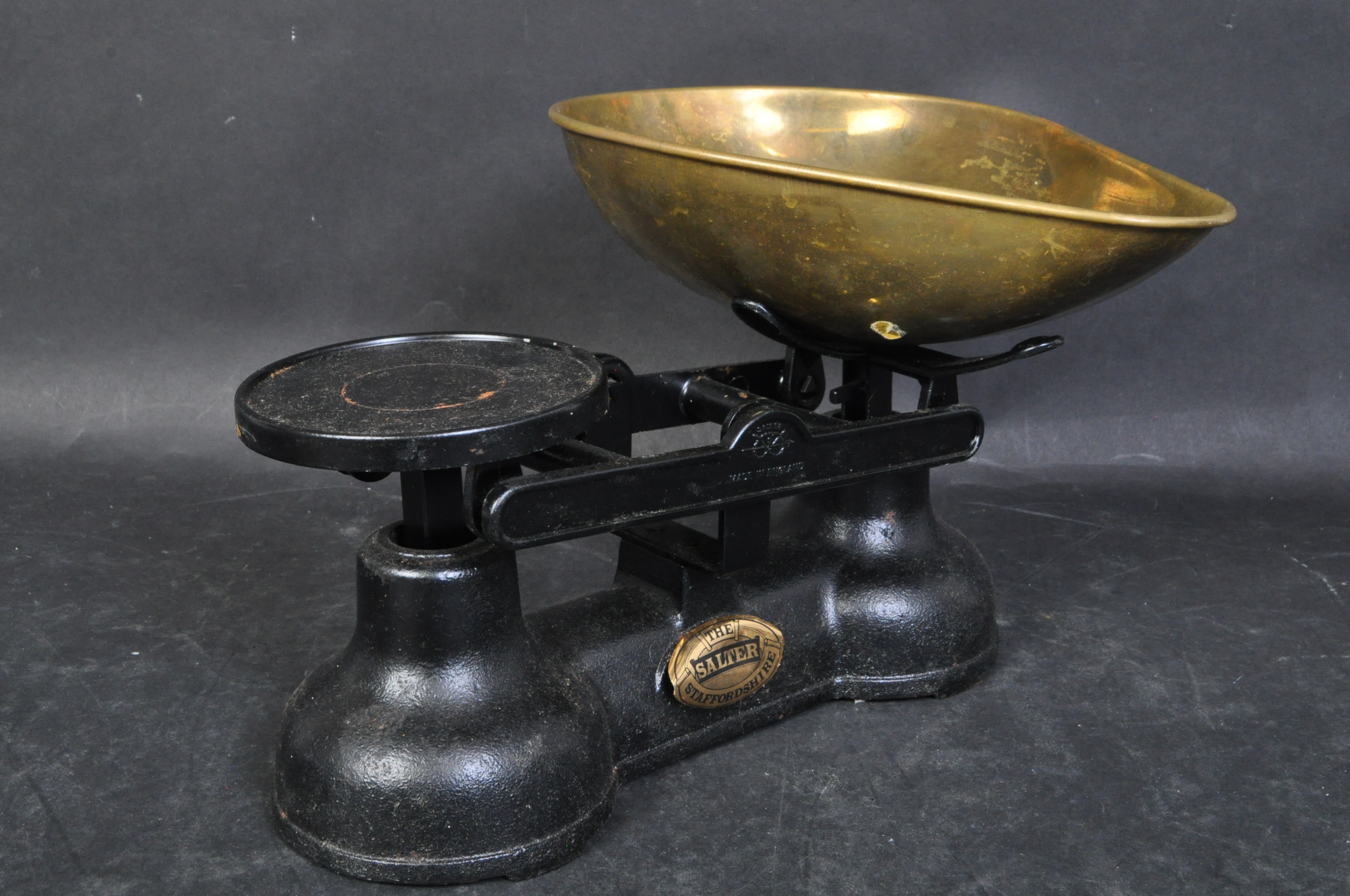 PAIR VINTAGE SALTER SCALES & WEIGHTS - Image 4 of 8