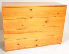 20TH CENTURY CONTEMPORARY MINIMALIST PINE CHEST OF DRAWERS