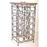 VINTAGE 20TH CENTURY FREE STANDING METAL WINE RACK