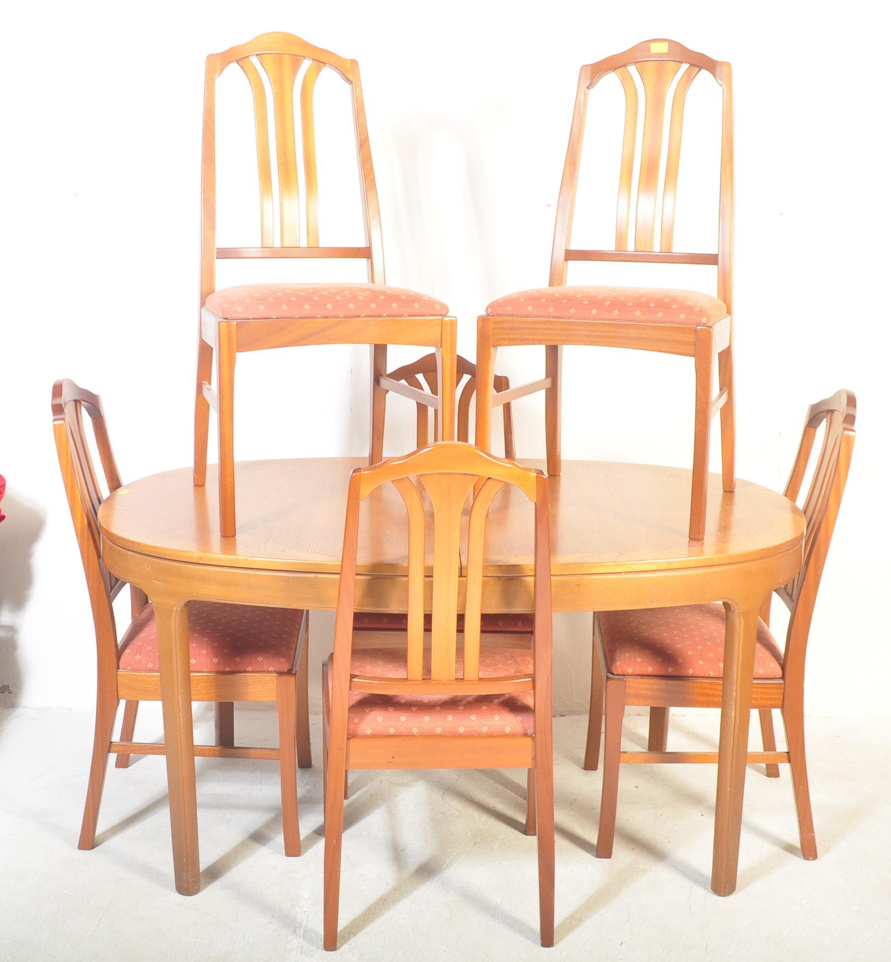 MID CENTURY TEAK NATHAN FURNITURE TABLE WITH SIX CHAIRS - Bild 2 aus 6