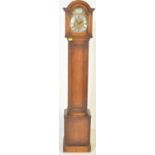 1920S SOLID OAK TEMPUS FUGIT GRANDMOTHER CLOCK