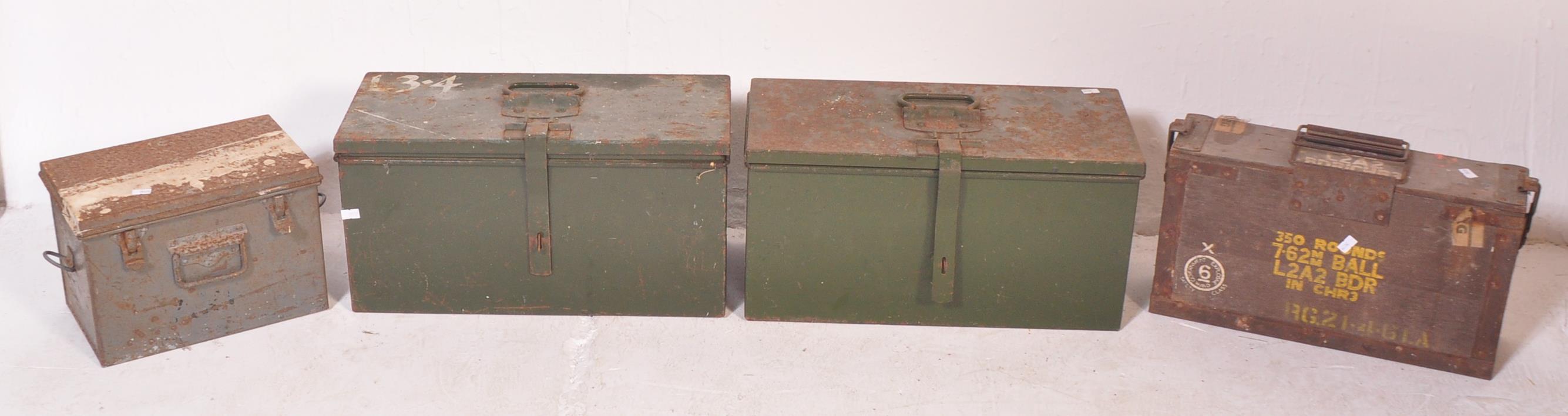 FOUR WORLD WAR II METAL AMMUNITION BOXES - Image 2 of 6