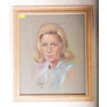 RETRO VINTAGE MID 20TH CENTURY 1970S PASTEL CHALK PICTURE