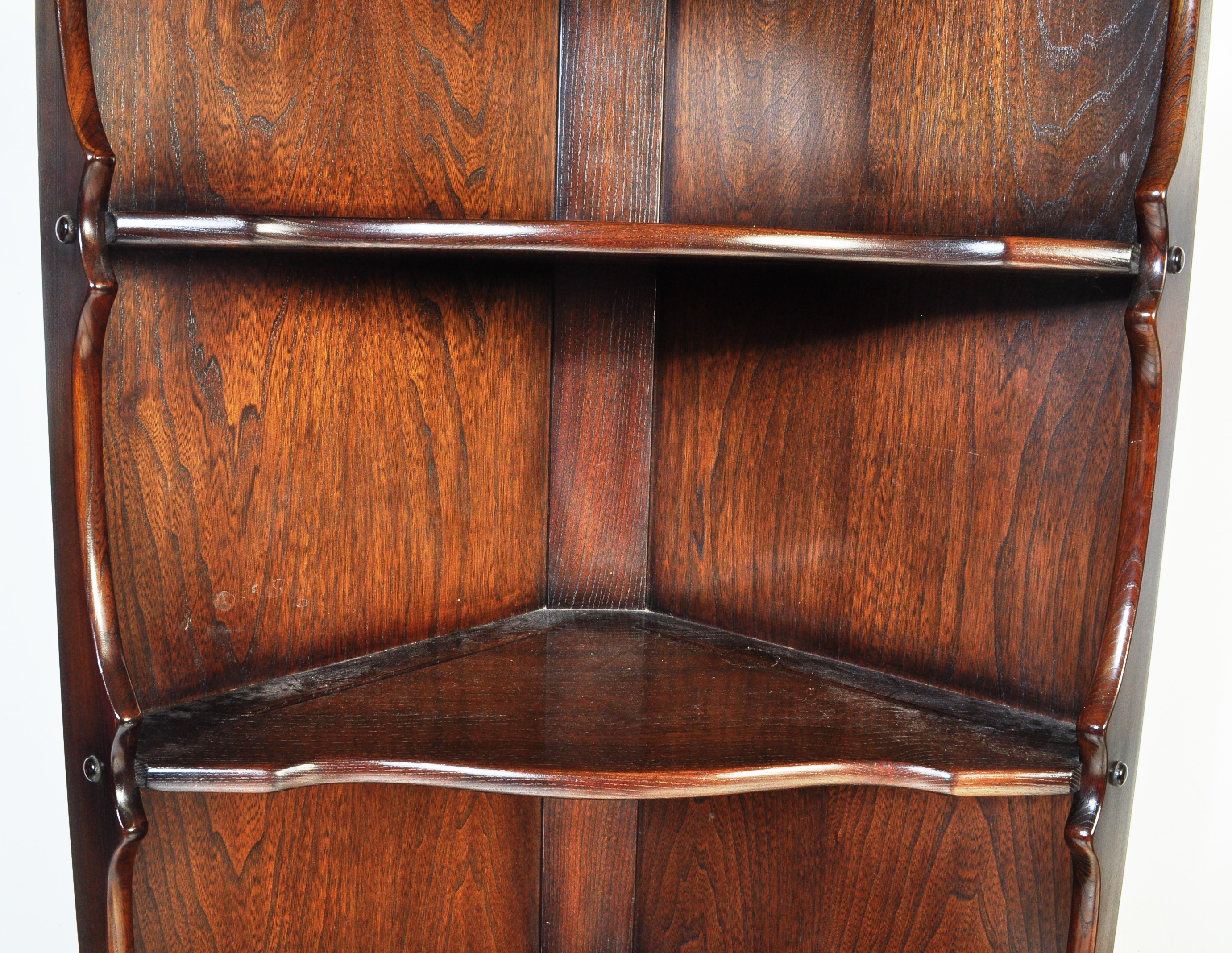 ERCOL BEECH & ELM FLOOR STANDING CORNER CABINET - Image 3 of 4