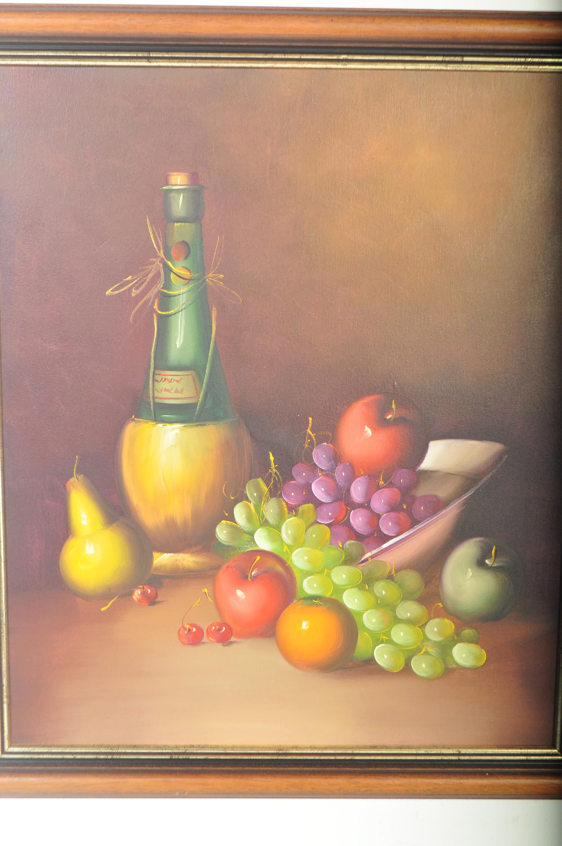 20TH CENTURY ITALIAN OIL ON CANVAS STILL LIFE PAINTING - Image 3 of 5