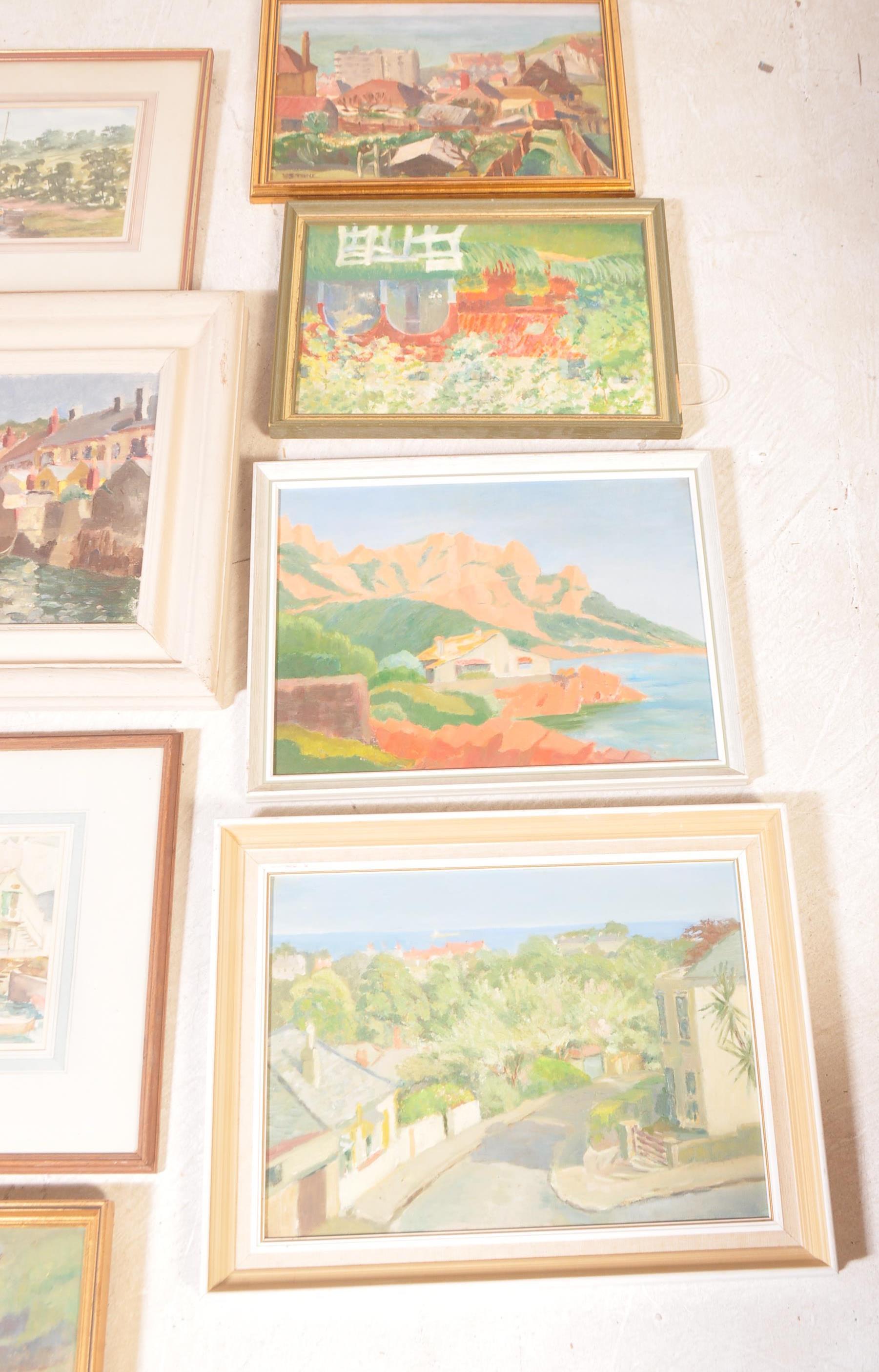 COLLECTION OF 20TH CENTURY AMATEUR OIL ON BOARD PAINTINGS - Image 5 of 6
