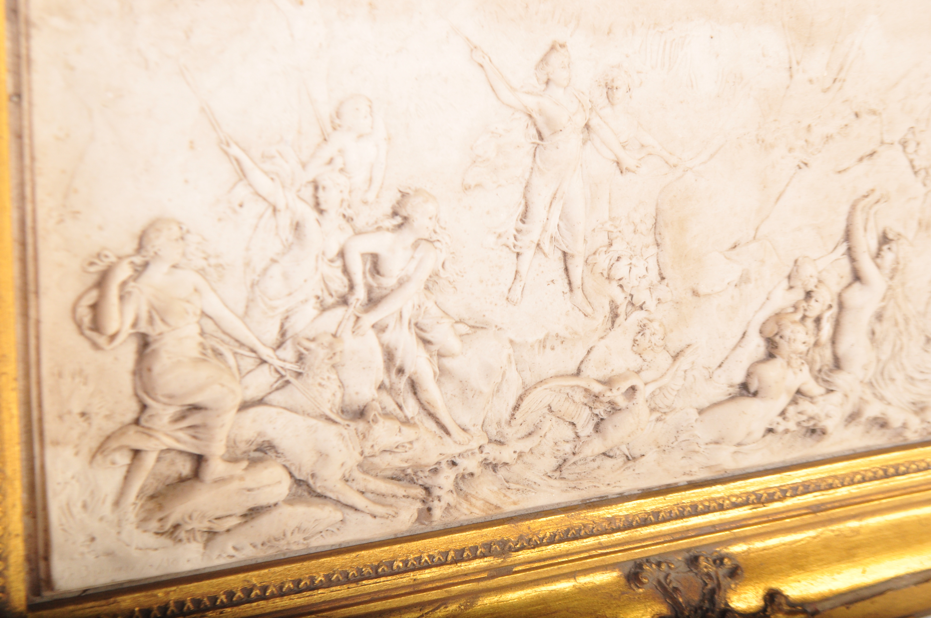 NEOCLASSICAL CARVED MARBLE PANEL - Image 3 of 6