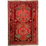 AN EARLY 20TH CENTURY PERSIAN ISLAMIC TAFRESH CARPET RUG