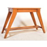 CIRCA 1970S TEAK WOOD ORGANIST MUSIC STOOL