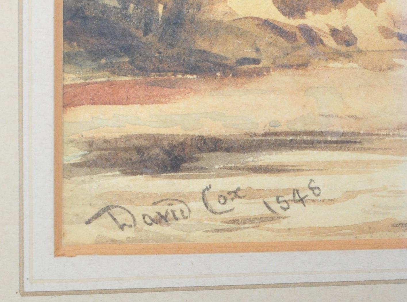 DAVID COX - 19TH CENTURY WATERCOLOUR PAINTING. - Image 3 of 4