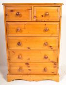 20TH CENTURY PINE CHEST OF DRAWERS