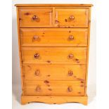 20TH CENTURY PINE CHEST OF DRAWERS