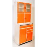 VINTAGE 1960S ORANGE & WHITE KITCHEN UNIT