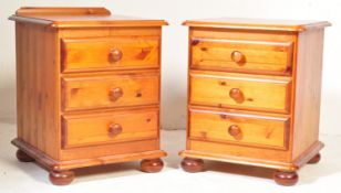 PAIR OF 20TH CENTURY PINE BEDSIDE CABINETS