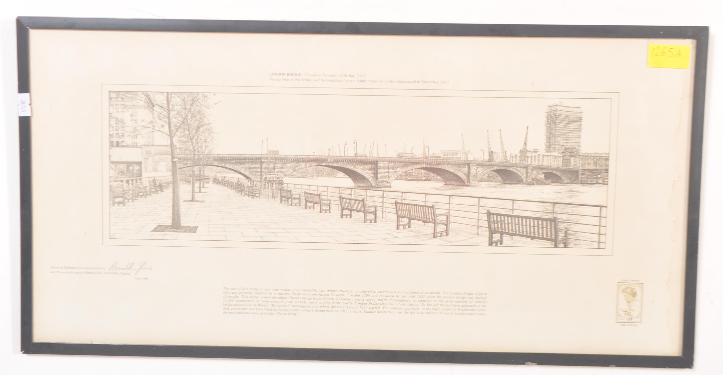 RONALD JONES LONDON BRIDGE LIMITED EDITON PRINT