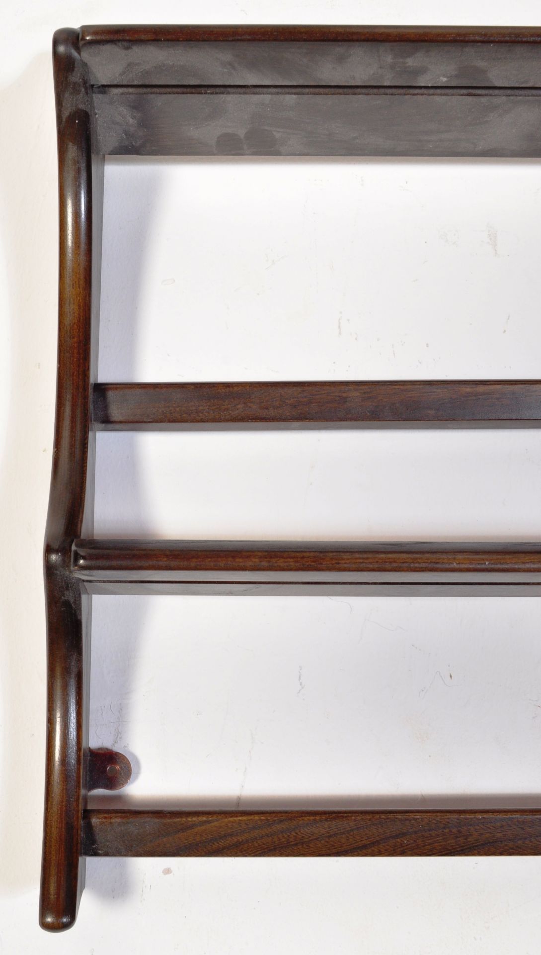 MID CENTURY ERCOL WALL MOUNTED TEAK PLATE RACK - Image 4 of 4