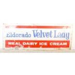 ELDORADO VELVET LADY ICE CREAM ADVERTISING SIGN
